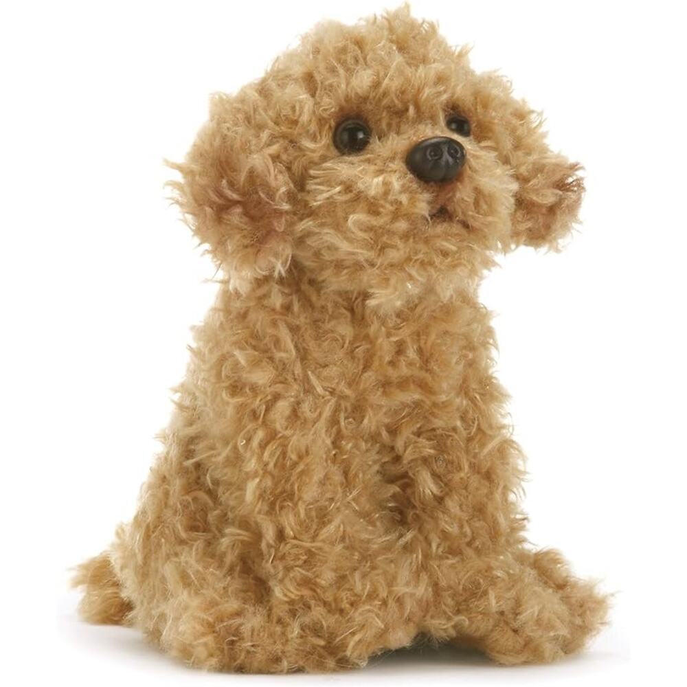Labradoodle Plush Dog Toy 5.5 Inch Light Brown Beanbag Stuffed Animal for Kids
